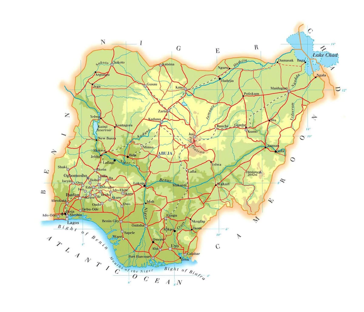 Mapa nigéria fasáda