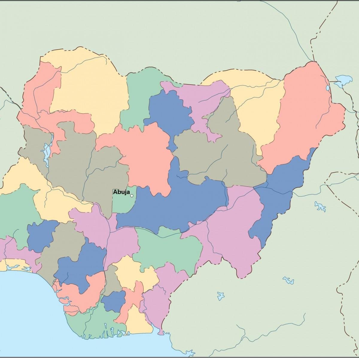 Mapa nigéria vektor