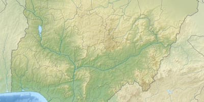 Mapa nigéria ukazuje úľavu a odvodnenie