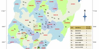 Mapa nigéria ukazuje nerastných zdrojov