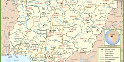 Kompletné mapa nigéria