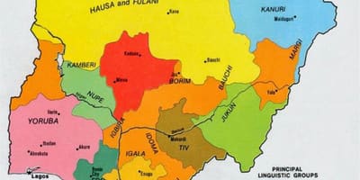 Mapa nigérijský kmene