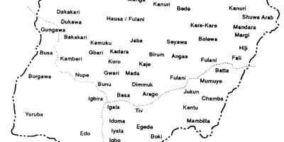 Nakreslite obrázok mapy nigéria