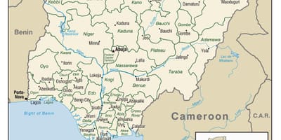 Mapa nigéria s mestá