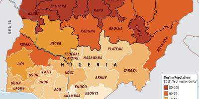 Mapa nigéria náboženstvo