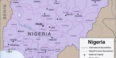 Mapa podrobné nigéria