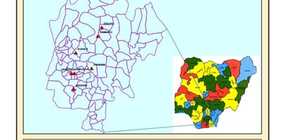 Mapa východnej nigérii